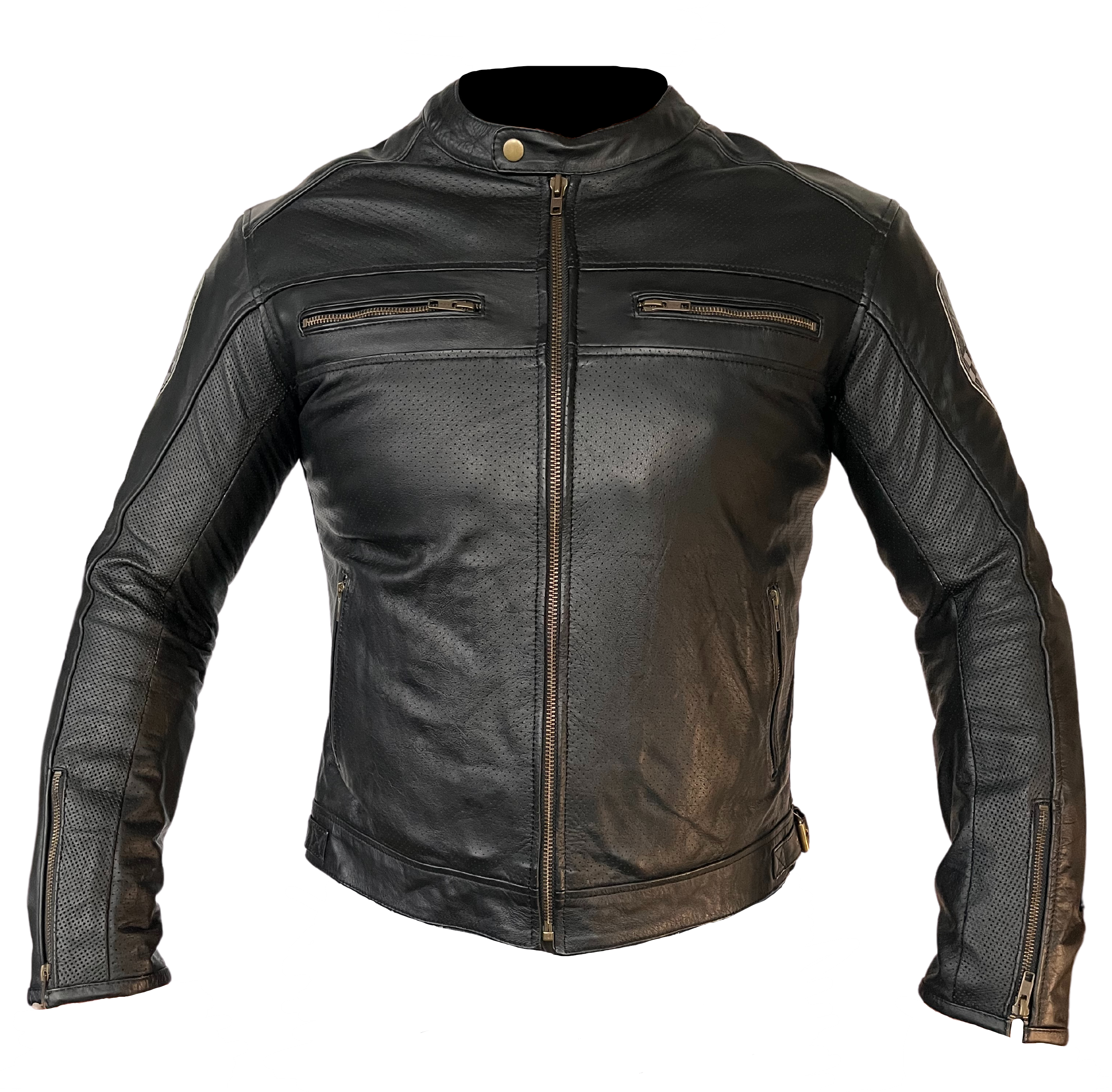 XLS Motorradjacke Lederjacke inkl. Thermoweste Gr. XL