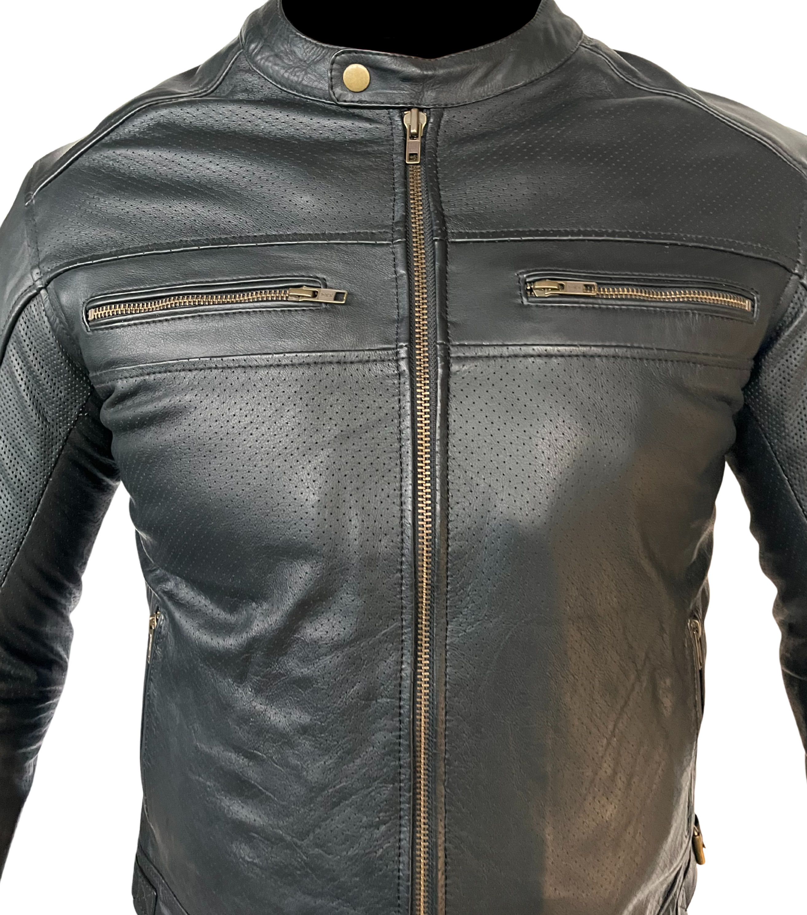 XLS Motorradjacke Lederjacke inkl. Thermoweste Gr. XL