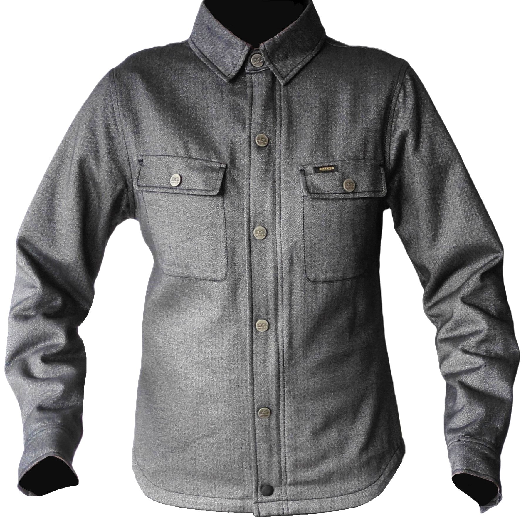 ROKKER Damen Motorradhemd Boston Rider Hemdjacke Grau