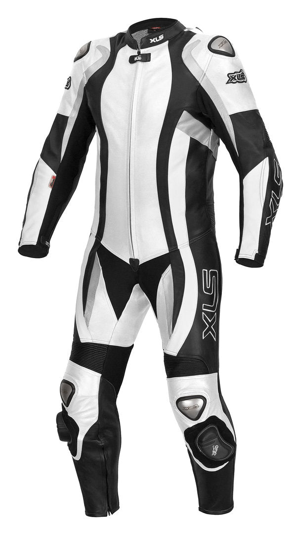 Daytona Black White Bundle Lederkombi + Stiefel + Handschuhe