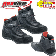 Redbike kurze Motorradboots REBELL aus Leder mit Knöchelschutz