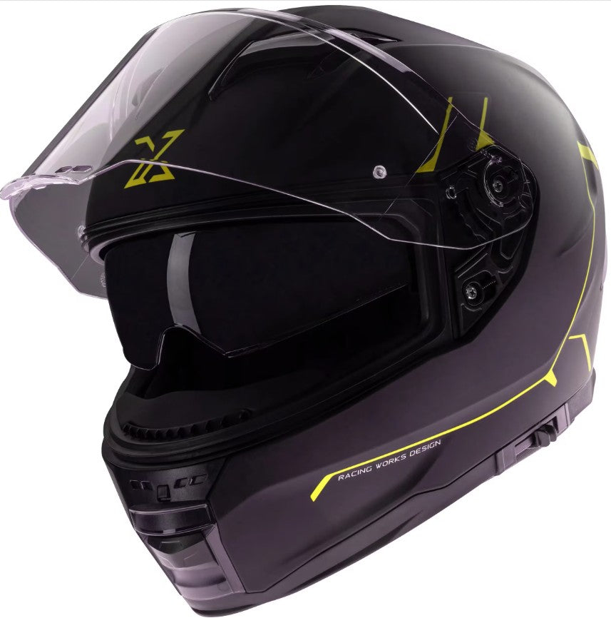 SPEC-X Helm STINGER Schwarz Matt Neon Gelb