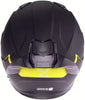 Schwarzer, matter SPEC-X Helm STINGER mit Neon-Gelb Akzenten, Integralhelm mit Visier und Belüftungsöffnungen