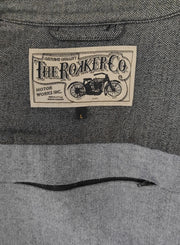 ROKKER Damen Motorradhemd Boston Rider Hemdjacke Grau