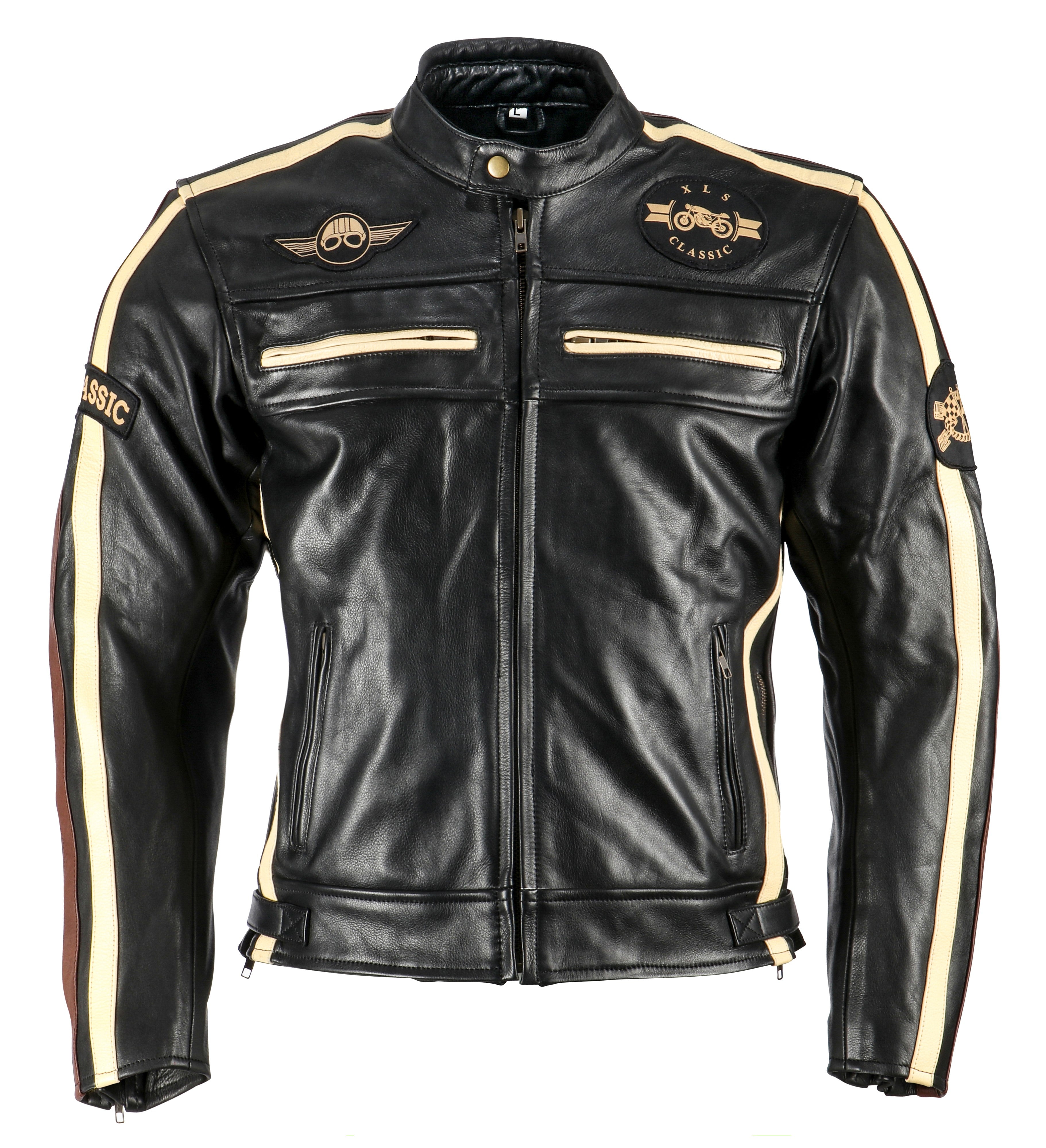 classic gear lederjacke Herren Motorradjacke schwarz Classic One Lederjacke