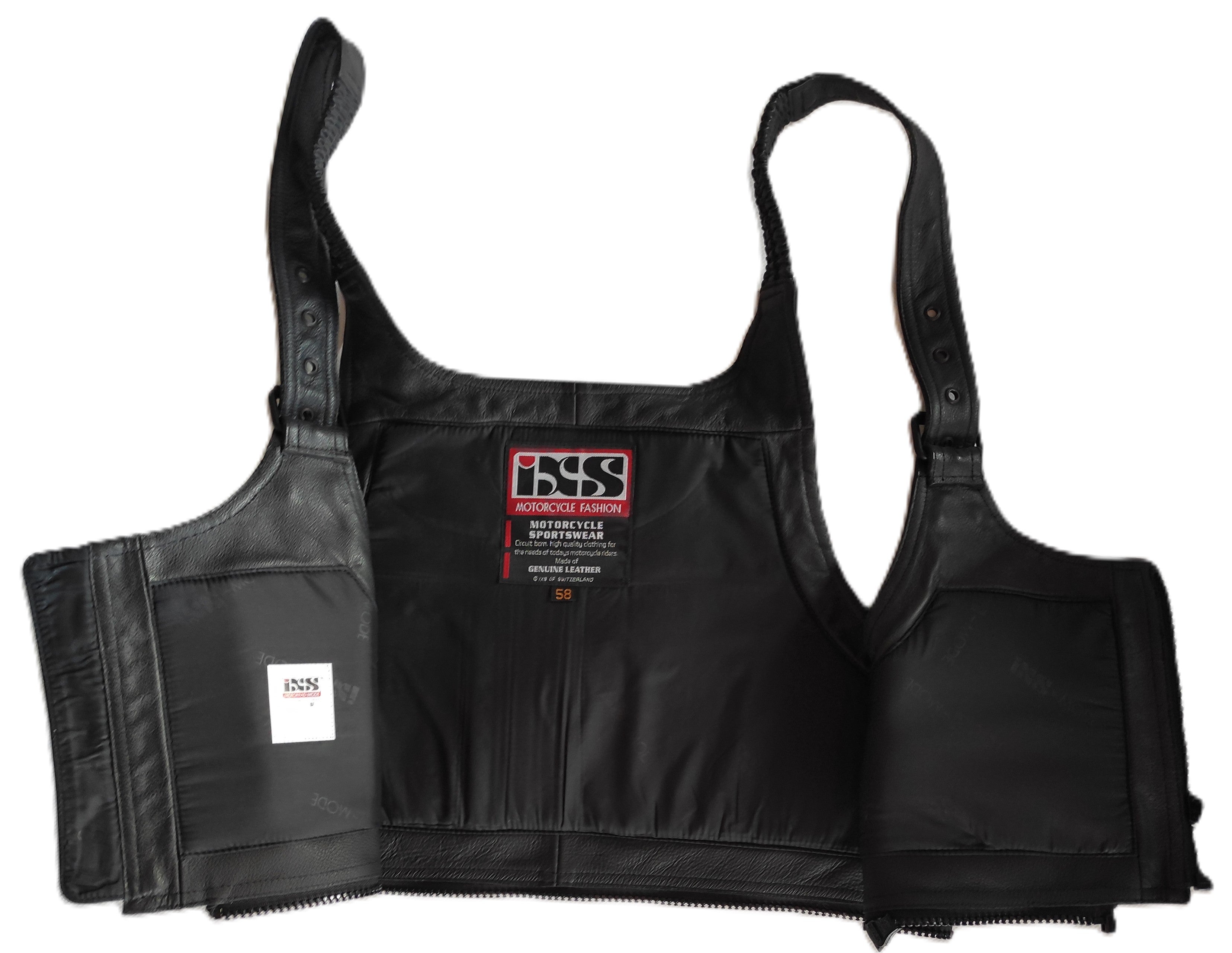 iXS Hosenaufsatz Hosenlatz Lederlatz Hosenträger Gr. 40 42 44 50