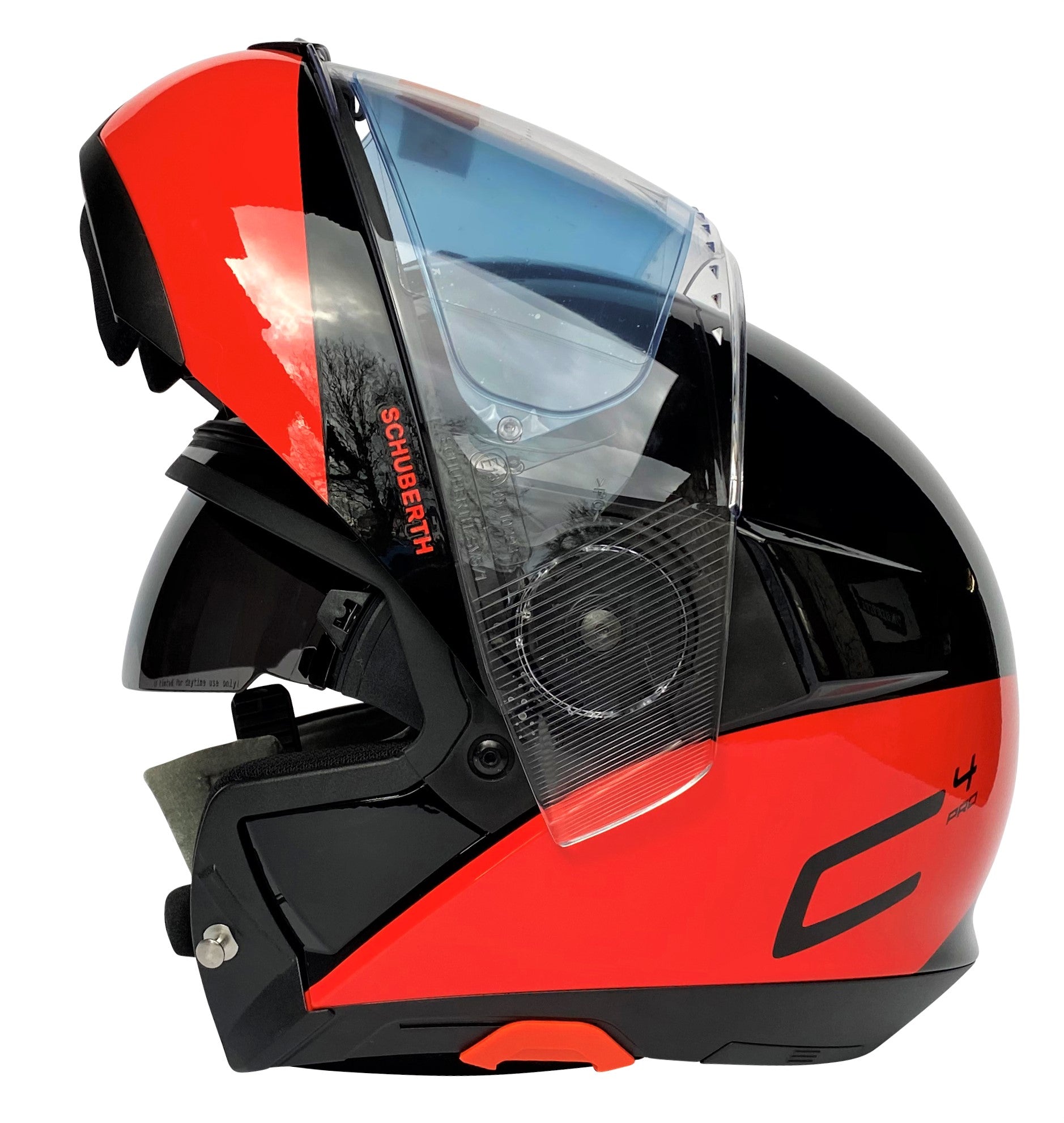 Schuberth C4 Pro Swipe Orange Klapphelm Gr. XS