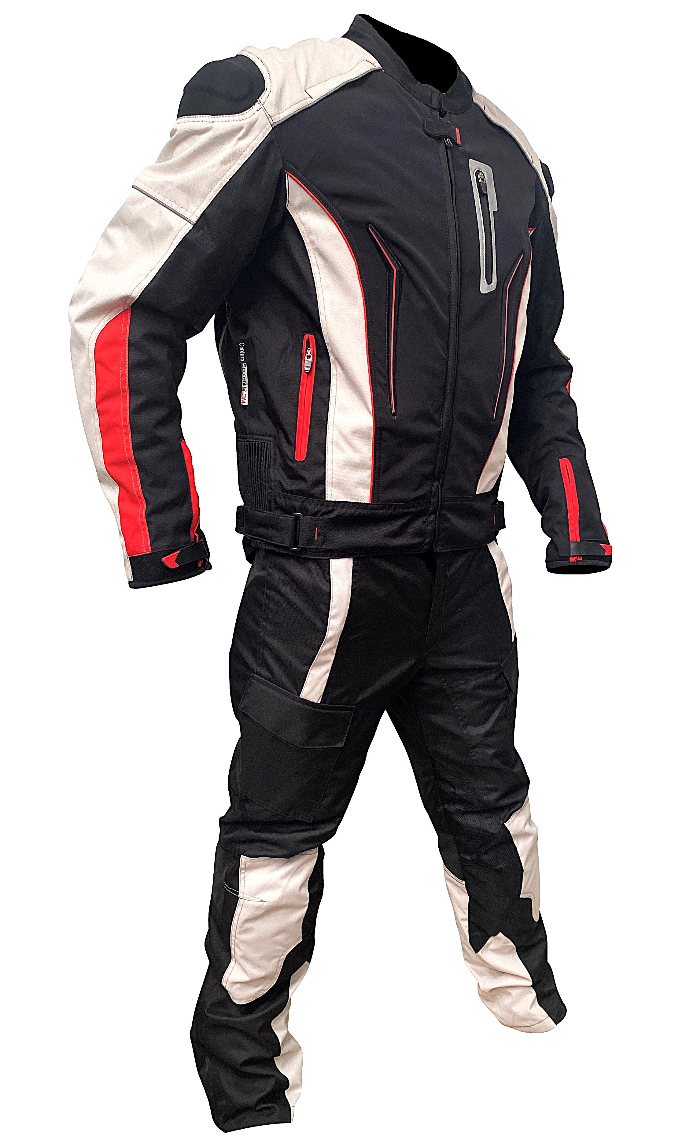 Textile Suit X-Drive by XLS Touring Suit Grey Red