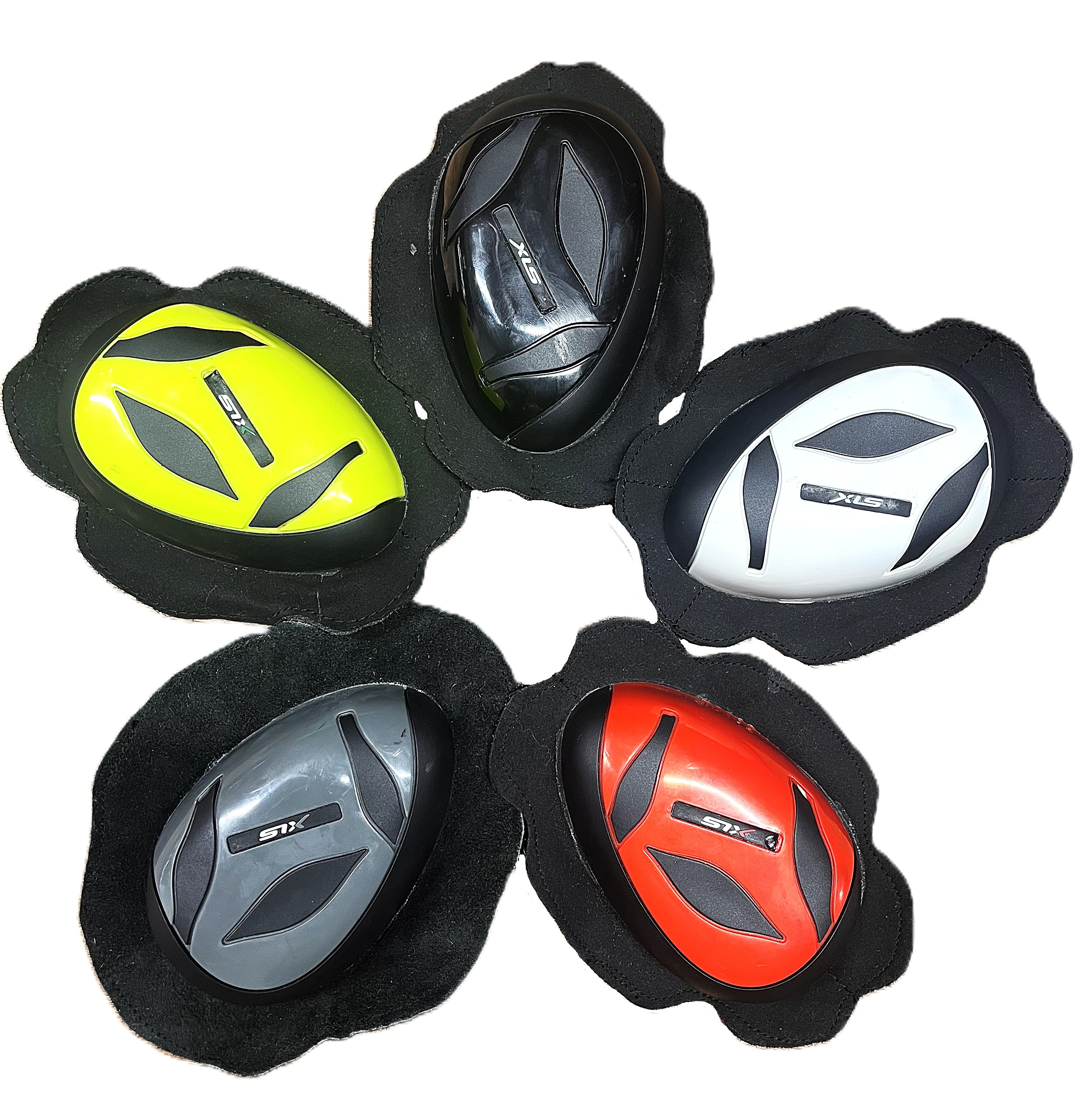 Knieschleifer  Schleifpads von XLS Knee Slider Neongelb Rot Schwarz Grau Weiß