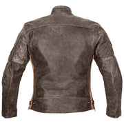 Braune Herren Motorradjacke von XLS Classic Line, Vintage-Stil, Lederjacke mit klassischen Details, für den Motorradfahrer.