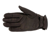 Segura Kano Motorradhandschuhe im Vintage Retro Stil, braun Leder mit Knöchelprotektoren, handgefertigt für Motorradfahrer.